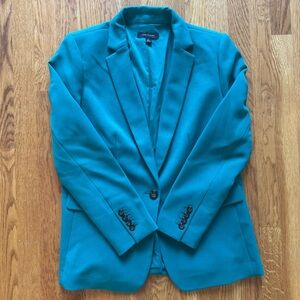 Ann Taylor | The Petite Long Fitted 1 Button Blazer | Green Marais | Size 10P